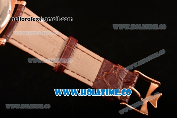 Vacheron Constantin Historiques American Asia Automatic Rose Gold Case with Black Arabic Numeral Markers and Rose Gold Dial - Click Image to Close